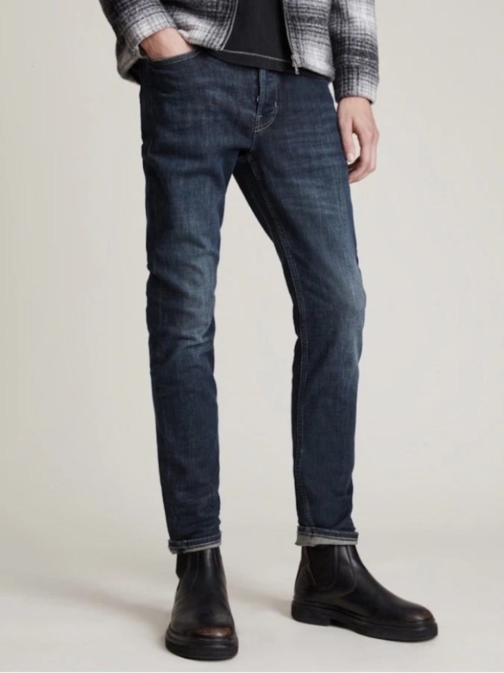 All Saints Mens Jeans Size  28 Blue Rex Slim Denim Indigo